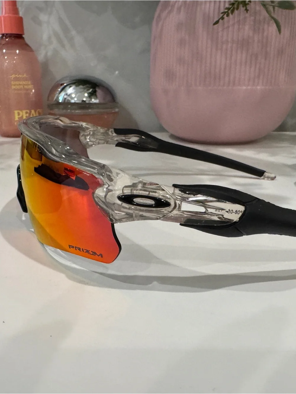 Sport Performance VR/AR Sunglasses with Red-Orange Mirrored Lens
